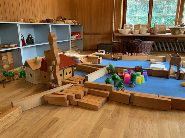 Bauecke im Kindergarten