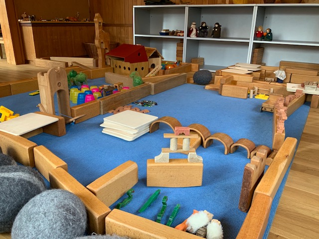 Bauecke im Kindergarten