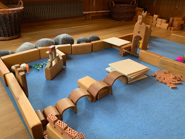 Bauecke im Kindergarten